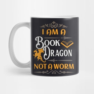 Books Ddragon Reading Worm Fantasy Novels Fan Mug